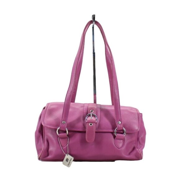 Osgoode Marley Magenta Pink Fuschia Leather Shoulder Handbag - Picture 1 of 9
